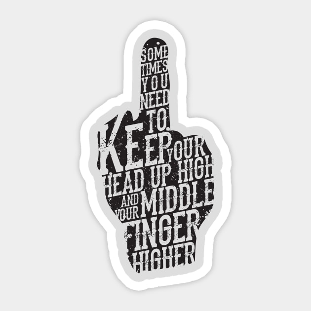 Middle Finger Sticker by opawapo